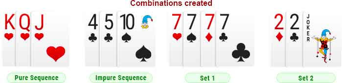 Winning Combination in Rummy