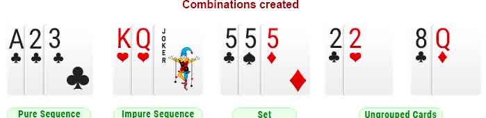 Failing to meld cards in rummy