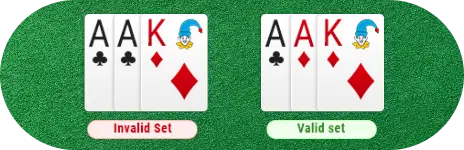 invalid set and valid set