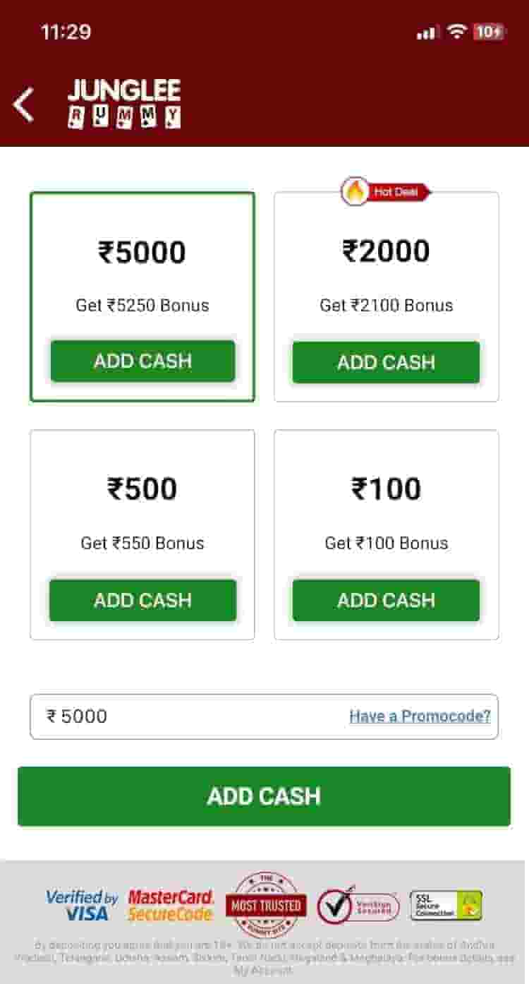 Add Cash from game lobby