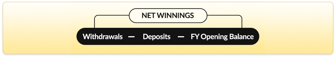 net winnings