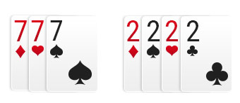 Set without Joker in rummy