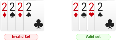Set with a Joker in rummy