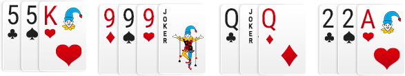 Set with a Joker in rummy